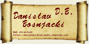 Danislav Bošnjački vizit kartica